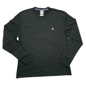 Brooks Brothers Gold/Black Long Sleeve Crewneck Tee T-Shirt, Medium BB-1907 - Picture 1 of 9