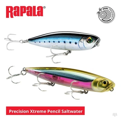 Señuelos de agua salada a lápiz Rapala Precision Xtreme - Bass Pollock Sea Surface Popper Foto 1 de 4
