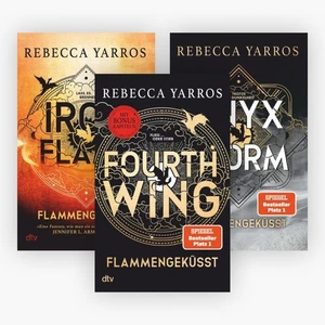 Rebecca Yarros Die Flammengeküsst-Reihe Band 1-3 plus 1 exklusives Postkartenset - Bild 1 von 5