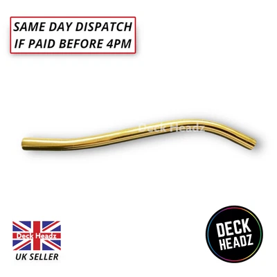 Technics SL-1200 / 1210 Tonearm S Bend Pipe MK2 MK3 M3D MK5 Tone Arm Gold Tube - Image 1 of 4