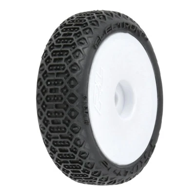 PRO1031413  1/24 Electron 2.0 Buggy F/R Tires Mounted 7mm White (4): Micro-B - Image 1 of 2
