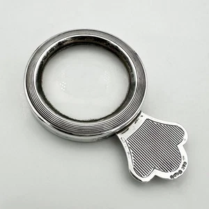 VINTAGE MAGNIFYING GLASS STERLING SILVER ELIZABETH II London 1962 - Picture 1 of 5