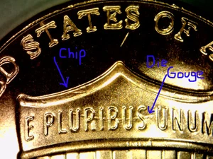 2024-D Error Lincoln Shield Cent Large Die Gouge Reverse and Die Crack BU Red - Picture 1 of 4