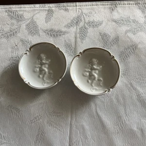 Platos alemanes de porcelana querubín Von Schierholz cantidad 2 vintage G273 - Imagen 1 de 6