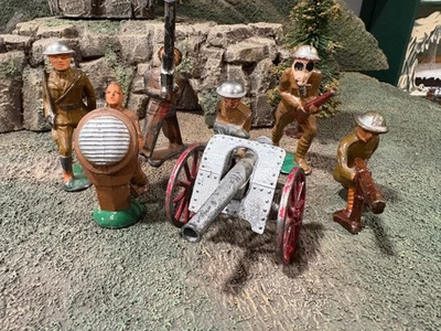 Magoil Barclay Army Men WW1 6 figuras, 1 cañón Foto 1 de 4