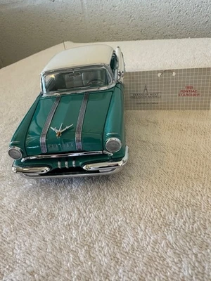 Pontiac Star Chief 1955 Franklin Mint - verde azulado blanco 1:24 Foto 1 de 4