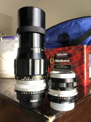 Lente Nikon Nikkor-S Auto 35mm F2.8 Y 200mm F4 No Ai para Nikon F Foto 1 de 4