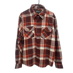 Marmot Plaid Flannel Shirt Men’s Outdoor Hiking Gorpcore Button Pockets L - Picture 1 of 11