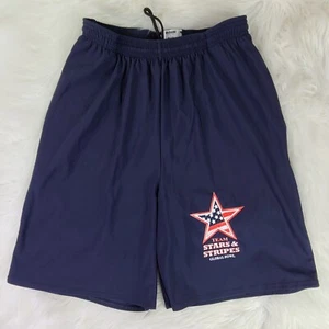 MCDAVID TEAM STARS & STRIPES BOWL NYLON SPANDEX STRETCH SHORTS (S) USA VNTG - Picture 1 of 8