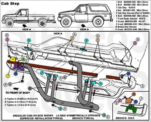 Repro Cab Step Body Clips for '92-97 F-series & Bronco OBS F150 F250 PAIRS - Picture 1 of 17