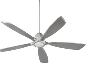 Quorum 66565-65 Protruding Mount, 5 Satin Nickel Blades Ceiling fan - Picture 1 of 3