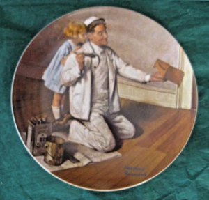 1983 Norman Rockwell Plate The Painter Collector Plate by Knowles Vintage - Picture 1 of 3