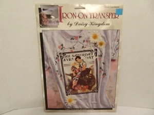 Daisy Kingdom Iron-On Transfer #06117 Jardinero Cansado Sábado por la Noche Post - Imagen 1 de 4
