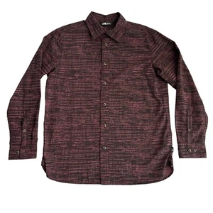 Camisa The North Face Para Hombre Grande Camuflada Rayas Abotonada Manga Larga Negra Púrpura - Imagen 1 de 7