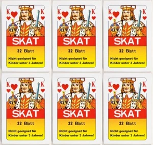 Skatkarten Skatkarte Spielkarte 32 Blatt Skat Karten Französische Blatt Spiel - Bild 1 von 4
