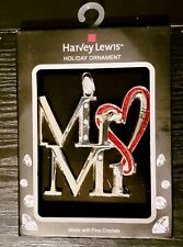 Harvey Lewis 2021 Mr. and Mr. Ornament with Fine Crystals, Christmas