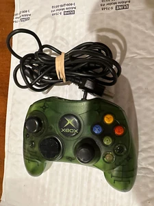 Original Halo Edition Xbox Controller S Type Translucent Green + Breakaway Cable - Picture 1 of 3