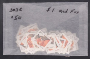 US Stamp Scott #3036 Red Fox $1 XF MNH - 50 Singles - Picture 1 of 2