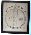 Ancien calendrier perpétuel curiosité Old calendar XIX