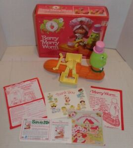 Vintage 80s Strawberry Shortcake Berry Merry Worm With Box Kenner Toy Vehicle