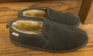 Tamarac Sheepskin Suede Leather House Shoes Men’s 12 Brown Slippers - Picture 1 of 9