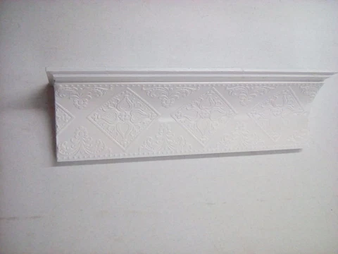 Tin Ceiling Tile Front Panel Wall Plate Shelf 24x5.5x6.5 in White Cover