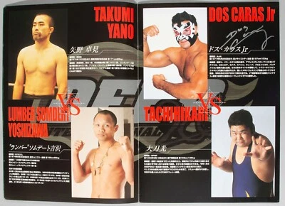 Dos Caras Jr & Ryo Chonan Signed 2001 Deep MMA Fight Program UFC Pride FC WWE - Image 1 of 4