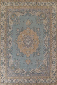 Vintage Traditional Floral Tebriz Area Rug Over-Dyed Handmade Wool Carpet 10x12 - Picture 1 of 12