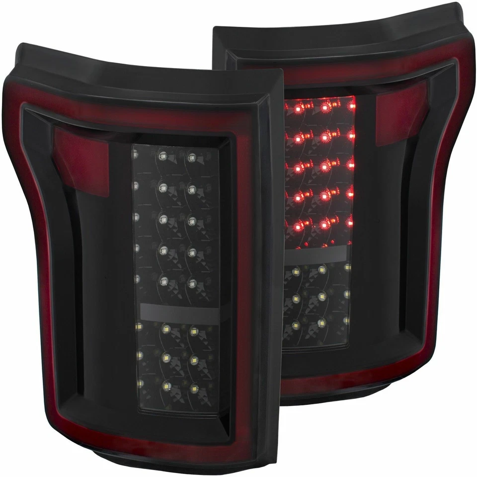 Anzo 311261 Black Housing Pair Led Tail Lights Fits 15 -17 Ford F-150   - Image 1 of 1