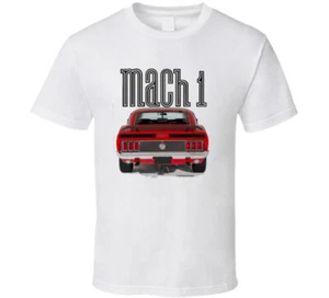Mach 1 1970 Muscle Car Classic Back View Fastback Gift T Shirt - Picture 1 of 3
