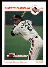1991 Line Drive AAA Roberto Zambrano #94 Colorado Springs Sky Sox