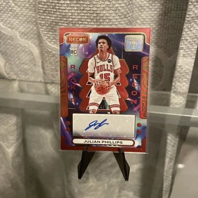 2023-24 Panini Recon Julian Phillips Rookie Recon Signatures Red #/99 Auto RC - Image 1 of 4