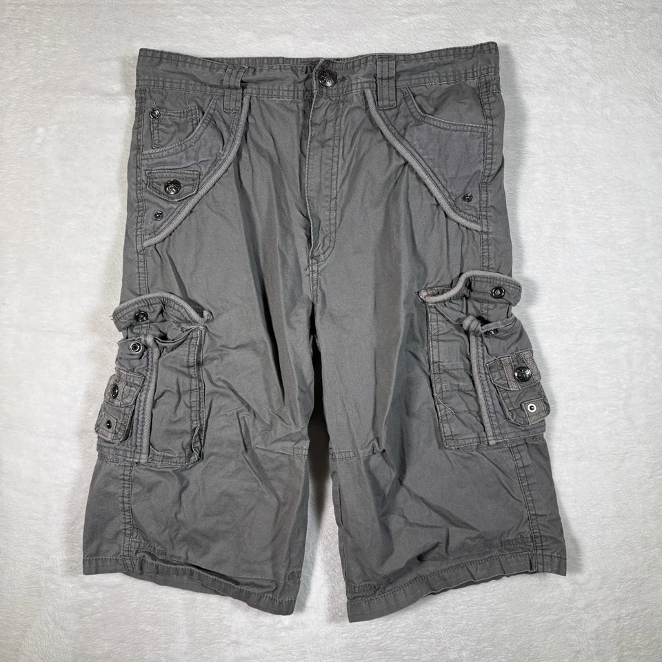 Pantalones Cortos Request Jeans Gris Carga Para Hombre Talla 18 100% Algodón Informales Exterior Foto 1 de 4