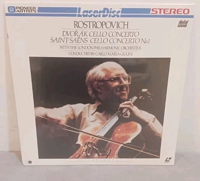 ROSTROPOVICH cello - DVORAK & SAINT-SAENS Concertos GIULINI - PIONEER Laserdisc - Image 1 of 2