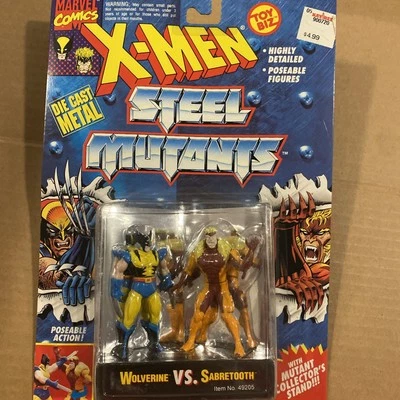 Figuras de colección Toy Biz Marvel X-Men Steel Mutants Wolverine Vs Sabretooth 1994 Foto 1 de 3