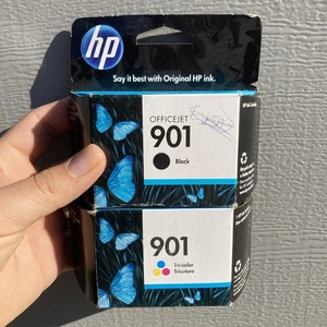 Original neue HP 901 (CC653AN/CC656AN) schwarze Farbe Tintenpatrone 2er-Pack 2012 EXP - Bild 1 von 5