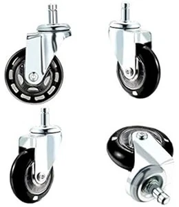 Salon Trolley Cart Chair Caster Wheels (Set of 4), Hair-Free Rolling Casters - Picture 1 of 10
