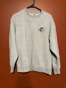 Vintage Bass Pro Shops Fruit Of The Loom Sweatshirt M grau bestickt Fisch Logo - Bild 1 von 4