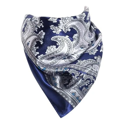 35,4-дюймовый мужской ковбойский шарф в стиле вестерн из дикой тряпки на ощупь шелк большой квадратный для ранчо  - Изображение 1 из 4