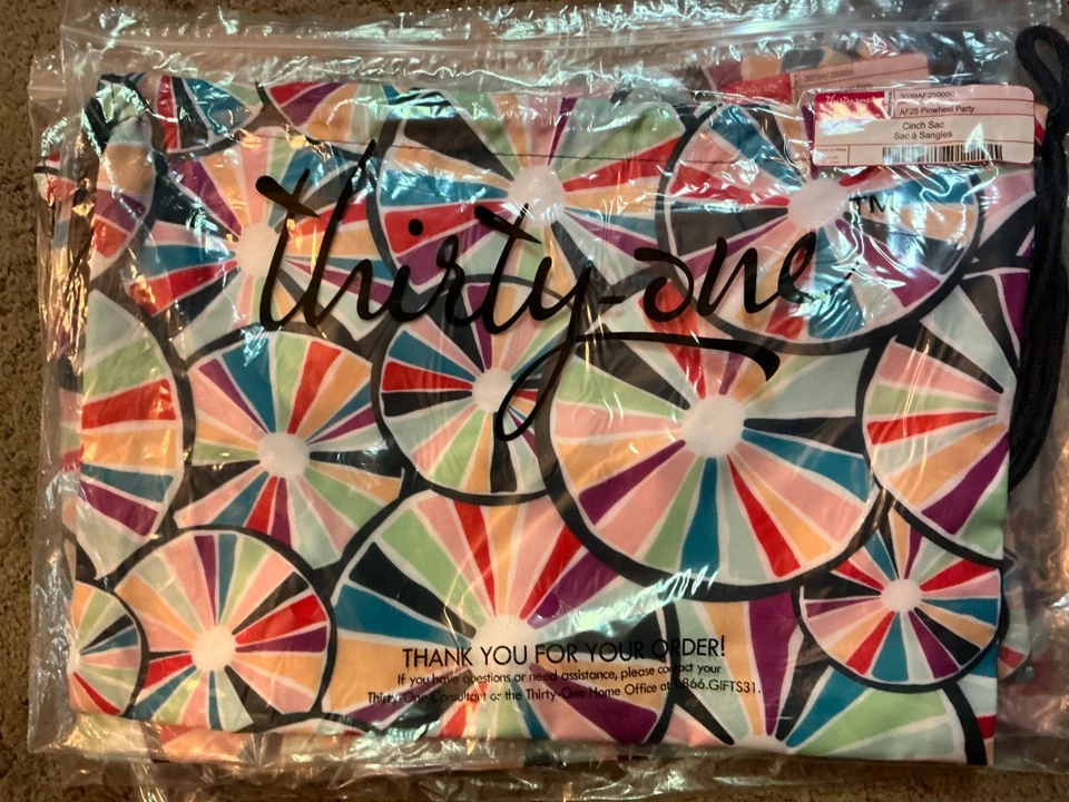 Saco de cincha con cordón Thirty One en molinete fiesta Foto 1 de 1