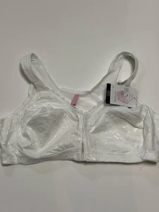 NWT Comfort Choice Bra Size 50C Posture Support 27-0820-4 White Front Close - Picture 1 of 8
