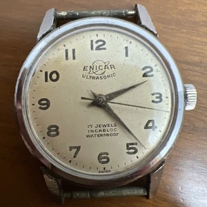 Reloj Pulsera Enicar Ultrasónico 17 Joyas Incanloc Cuerda Manual De Colección Años 60’s - Imagen 1 de 24