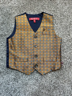 Chaleco English Laundry Boys Talla 2T Dorado Azul Foto 1 de 2