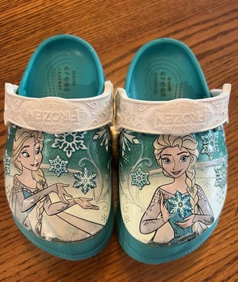 Crocs Disney Kids' Size C10 Shoes Disney Frozen Clogs Elsa - Image 1 of 4