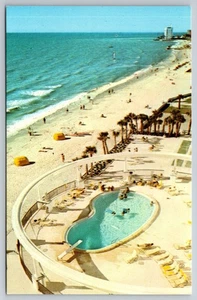 Postal Breckenridge Resort Hotel Piscina Vista Playa San Petersburgo Florida FL - Imagen 1 de 2