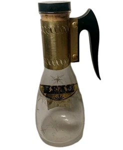 1963 Jim Beam Atomic Star Decanter Coffee Pot Liquor Bottle Glass Carafe Bourbon - Picture 1 of 4