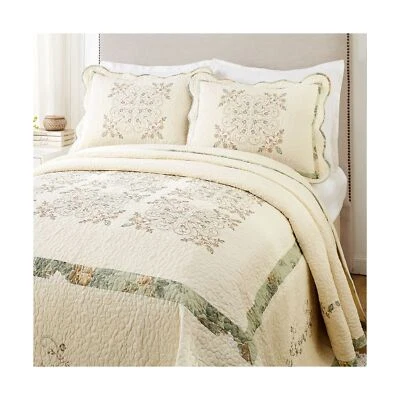 Colcha Mary Janes Farm Vintage Treasure, Queen, Marfil Foto 1 de 4