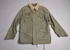 $2500 Womens Tu Es Mon Tresor Faux-pearl Collar Military Jacket SAMPLE size M - Picture 1 of 19