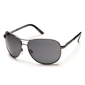 Suncloud Optics Pilot Sunglasses by Smith(Gun Metal Silver,Smoke Gray Polarized) - Picture 1 of 2