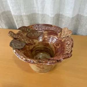 Jarrón de artista de cerámica de Gálatas 5:22 El fruto del espíritu boda espiritual - Imagen 1 de 11